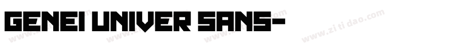 GenEi Univer Sans字体转换